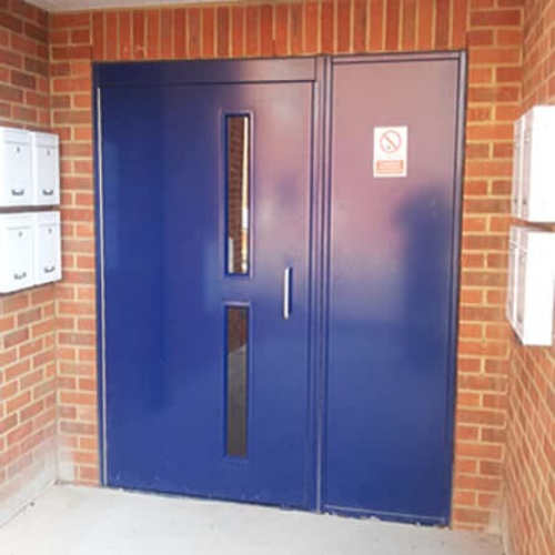 steel communal doors for flats