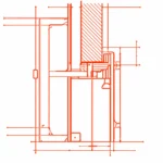 Orange Steel Door Frame Detail